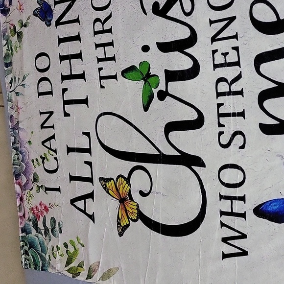 622- Religious Motivational Blanket Throw NWT - Picture 1 of 8